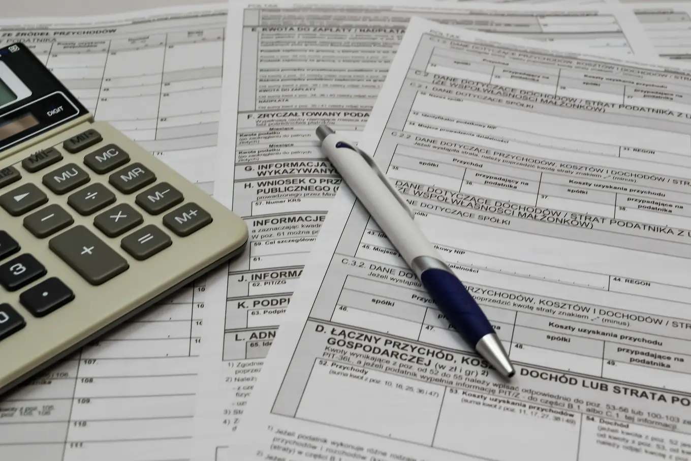 kalkulator i formularze PIT